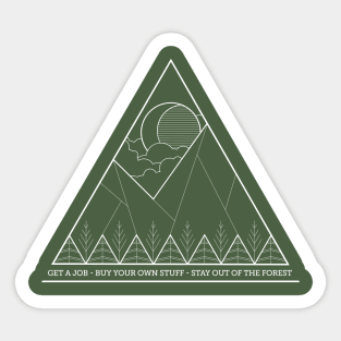 MFM- Stay out of the Forest SFW Version Sticker